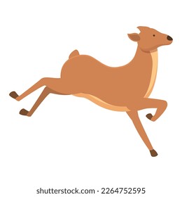 Jump deer icon cartoon vector. Forest animal. Wild baby