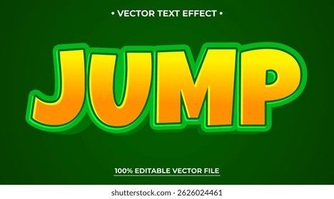 Jump editable text effect with modern and colorful kids style