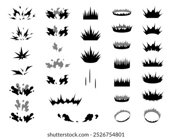 Jump effect silhouette material set