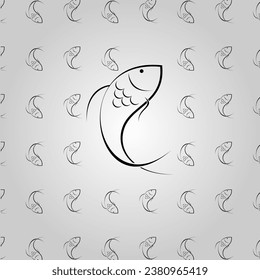 Ilustración de peces para el vector de diseño de fondo