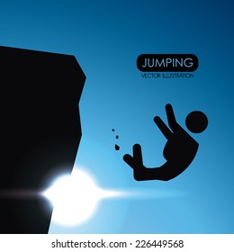 jump graphic design , vector illustration