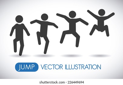 jump graphic design , vector illustration