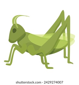 Jump grasshopper icon cartoon vector. Life insect. Animal bug art