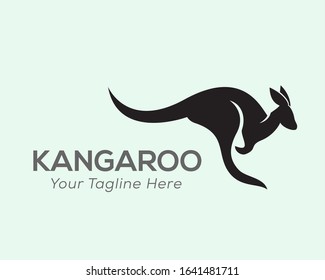 jump high kangaroo logo design inspiration