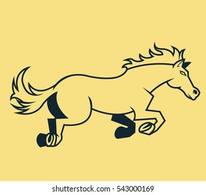 Jump Horse Line Art