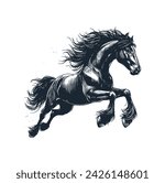 the Jump horse Vector illustration.