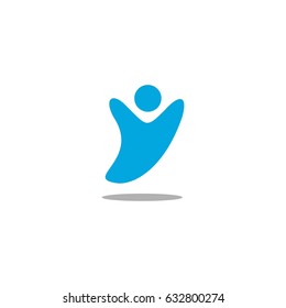 Jump Human Logo Concept