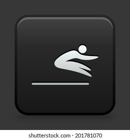 Jump Icon on Black and White Button 