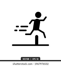 Jump icon vector, illustration logo template in trendy style. Suitable for many purposes.