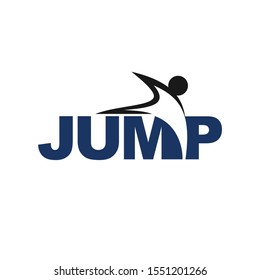 Jump Logo Vector. Swoosh person Symbol.
