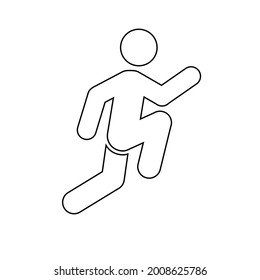 Jump man icon People in motion active lifestyle sign