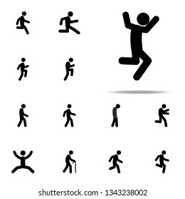 jump, man icon. Walking, Running People icons universal set for web and mobile