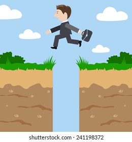 jump over the precipice