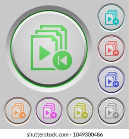 Jump to previous playlist item color icons on sunk push buttons
