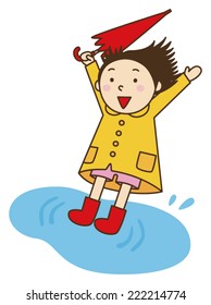 Jump to puddle / Rainy season