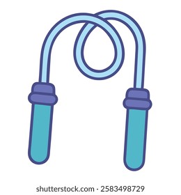 Jump rope for cardio and endurance training isolated vector illustration