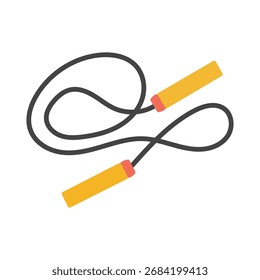 Saltar la cuerda para el entrenamiento cardiovascular. Ilustración vectorial plana aislada sobre fondo blanco.