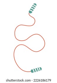 Jump rope. Cute School Supplies. Vector