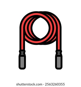 jump rope fitness tool color icon vector. jump rope fitness tool sign. isolated symbol illustration