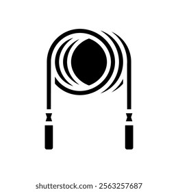 jump rope fitness tool glyph icon vector. jump rope fitness tool sign. isolated symbol illustration