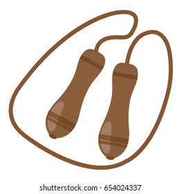 Jump rope flat icon illustration isolated on white background