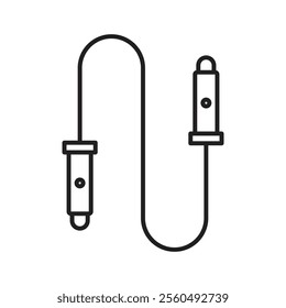 Jump rope icon Black and white logo