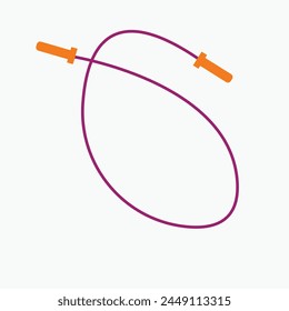 Jump rope icon in cartoon style isolated on white background. Boxing symbol stock vector illustration.