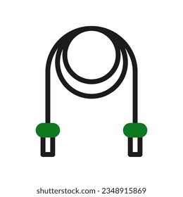 Jump rope icon duotone green black colour sport illustration vector element and symbol perfect.