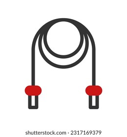 Jump rope icon duotone red black colour sport illustration vector element and symbol perfect.