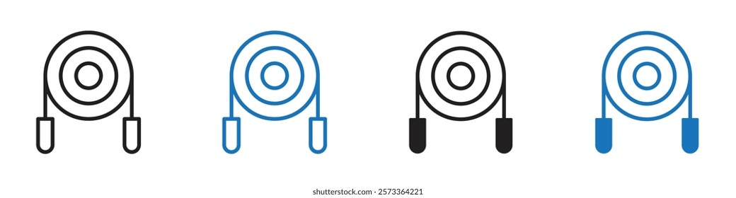 Jump rope icon Flat line symbol