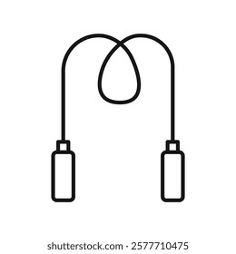 Jump rope icon Flat simple outline