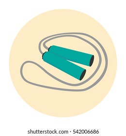 Jump rope icon in flat style isolated on white background. stock vector illustration.