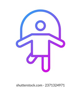 Jump rope icon Gradient purple sport illustration vector element and symbol perfect.