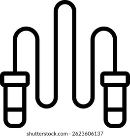 jump rope icon illustration design with outline, this is not made from any AI generation