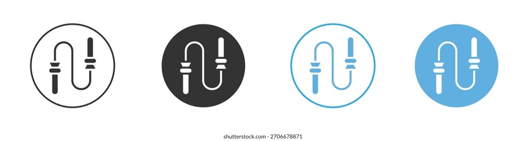 Conjunto de diseño de Plantilla de logotipo de icono de cuerda de salto