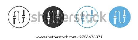 Jump rope icon Logo Template Design set