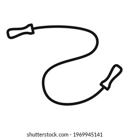 Jump rope icon. Outline Jump rope vector icon for web design isolated on white background