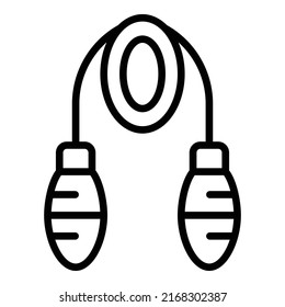 Jump rope icon outline vector. Fitness sport. Workout play