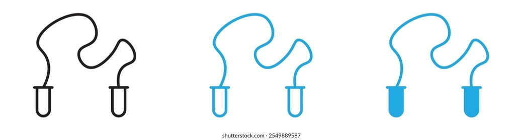 Conjunto de líneas de Vector de contorno de icono de cuerda de salto