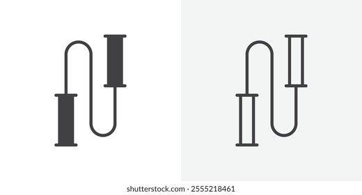 Jump rope icon. outlined vector style.