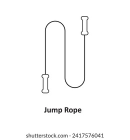 Jump Rope icon. simple flat liner Jump Rope sign on white background..eps