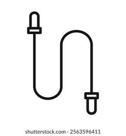 Jump rope icon Simple thin line flat symbol