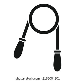 Jump rope icon simple vector. Healthy sport. Active fitness