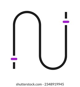 Jump rope icon solid purple black sport illustration vector element and symbol perfect.