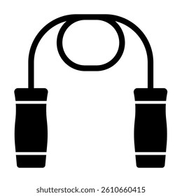 Jump rope icon solid style transparent