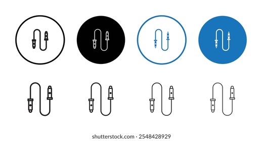 Jump rope icon Thin line illustration set