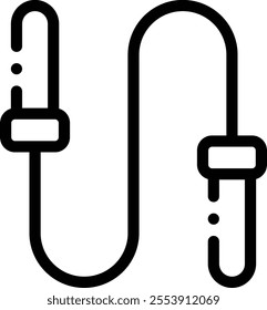 jump rope icon. Thin Linear Style Design Isolated On White Background