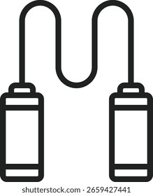 Sprungseil-Symbol, Vektorbild. Geeignet für mobile Apps, Web-Apps und Printmedien.