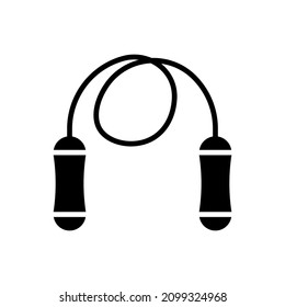 vector de icono de cuerda de salto aislado en fondo blanco