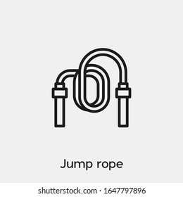 jump rope icon vector. Linear style sign for mobile concept and web design. jump rope symbol illustration. Pixel vector graphics - Vector.